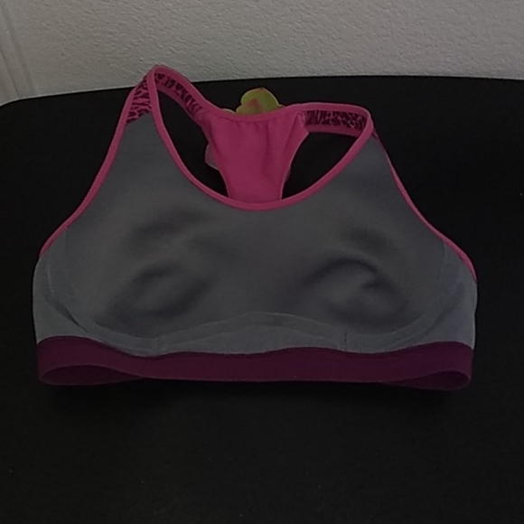 🐆 NIKE Bright Pink Leopard Cheetah Sports Bra SzS - Picture 3 of 10